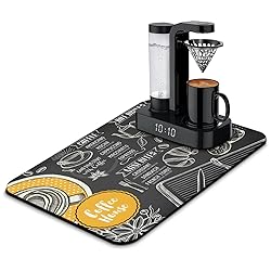 Coffee Bar Mat Accessories for Countertop Absorbent