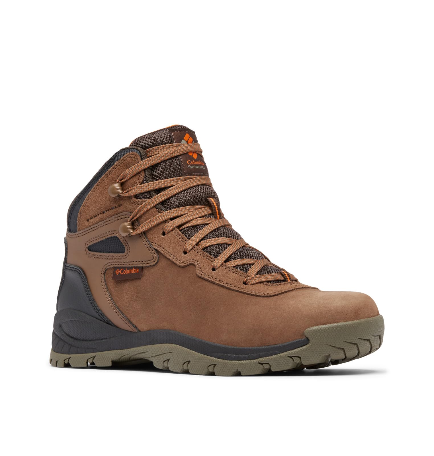 Photo 1 of (major usage*_) Columbia Mens Newton Ridge BC Nubuck Hiking Boot, Dark Brown/Desert Sun, 11.5