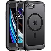 jaroco Magnetic for iPhone SE Case 3rd/2rd,iPhone 8/7 Case 4.7''-Black | Compatible with MagSafe,Military Grade Drop Protection,Translucent Matte,Non-Slip,Shockproof 2-Layer Durable Bumper Case