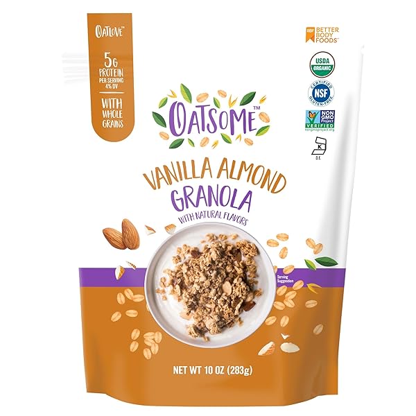 OATSOME VANILLA ALMOND GRANOLA, GLUTEN FREE, NON-GMO, 5G...