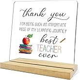 Teacher Appreciation Gifts,Acrylic Desk Decor Sign,End of Year Teacher Gifts from Student,Teacher Retirement Gifts for Women Men