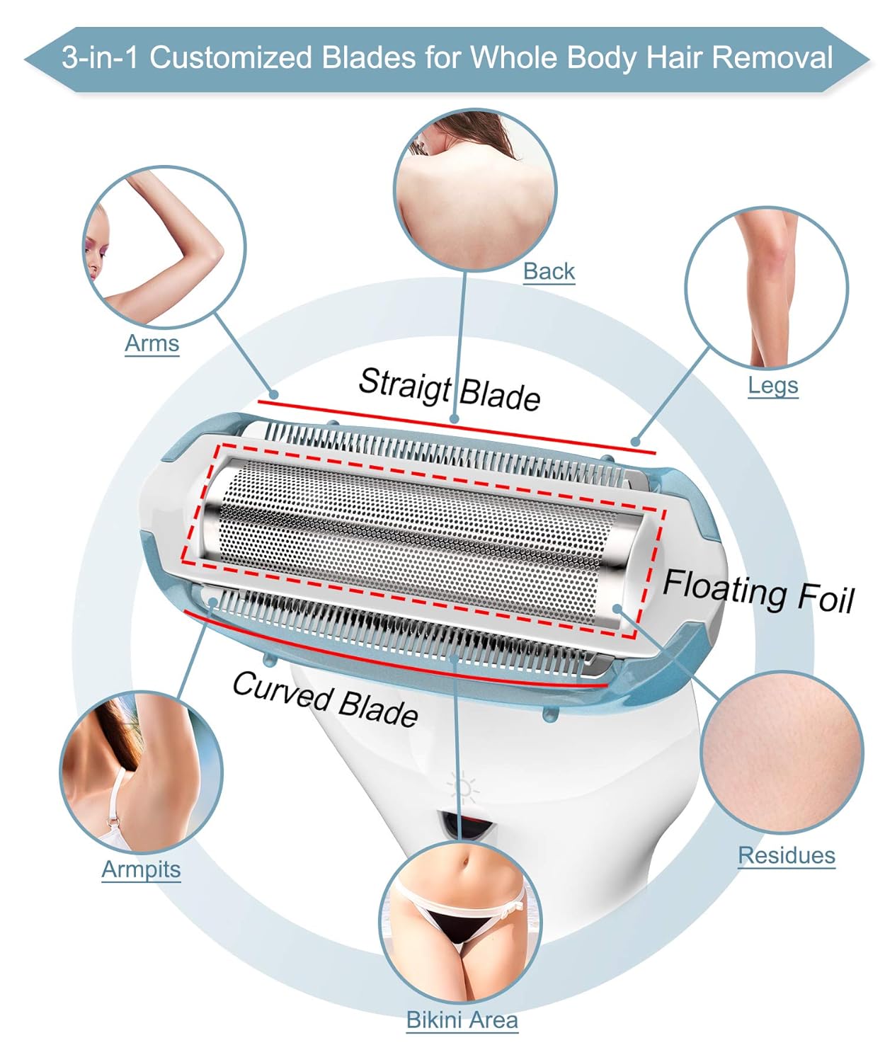 brori electric lady shaver