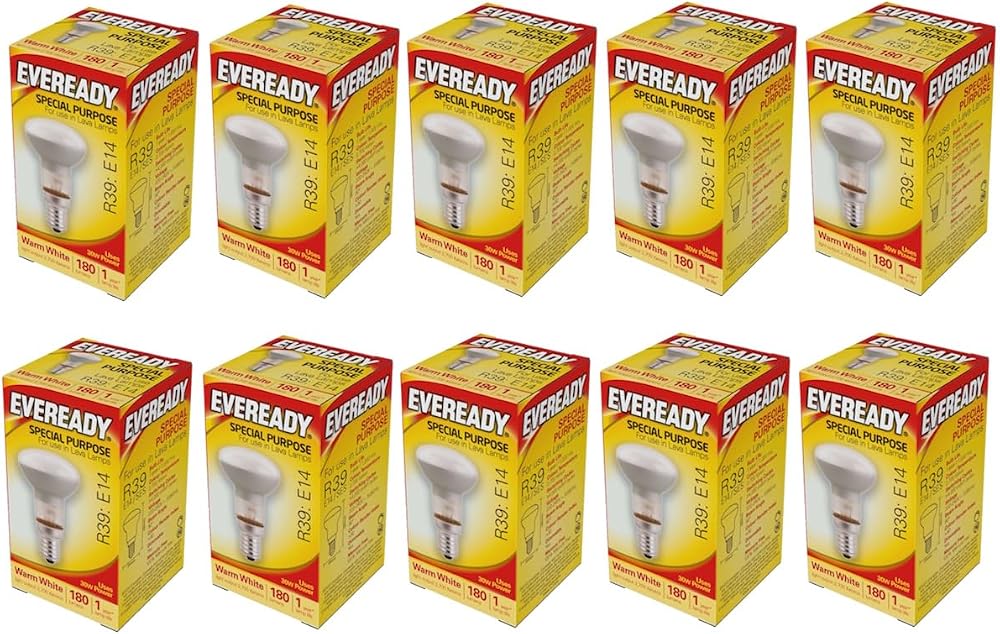 EVEREADY 10 R39 30W E14 Small Edison Screw Reflector Bulbs