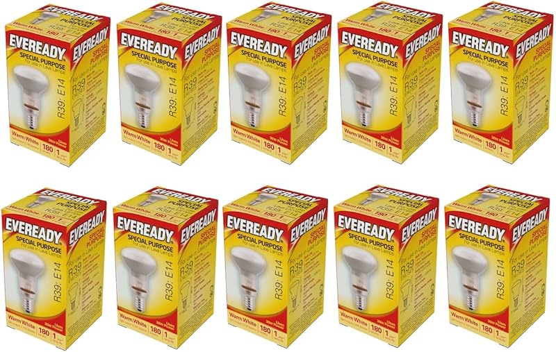 EVEREADY 10 R39 30W E14 Small Edison Screw Reflector Bulbs