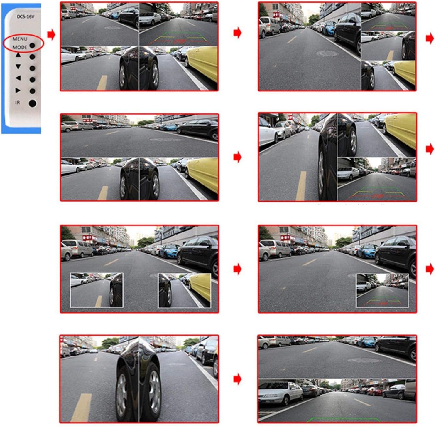 Video Splitter,4 Channel Screen Splitter,4 Channel Video Processor,CCTV Camera Monitoring Splitter with Bnc Adapter,with Power Off Memory Function… - Image 4