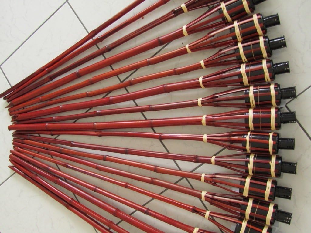 18 Gartenfackel Bambusfackel Öllampen Fackeln Bambus Fackel Garten Windlicht