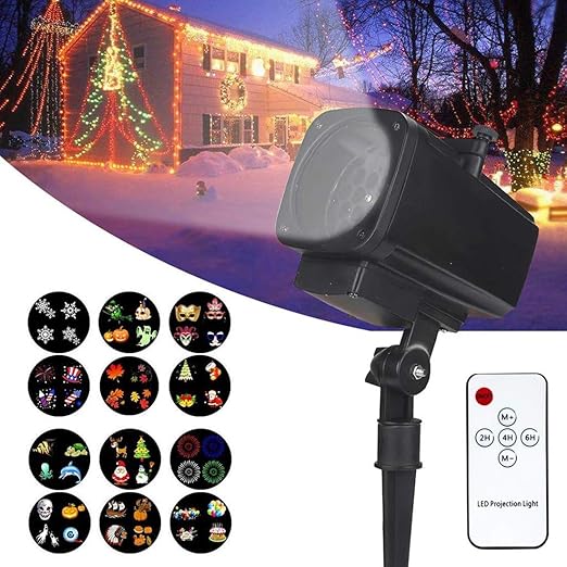 DECO LAMP IOFESINK Luces de proyector de Navidad, Reflector LED de ...