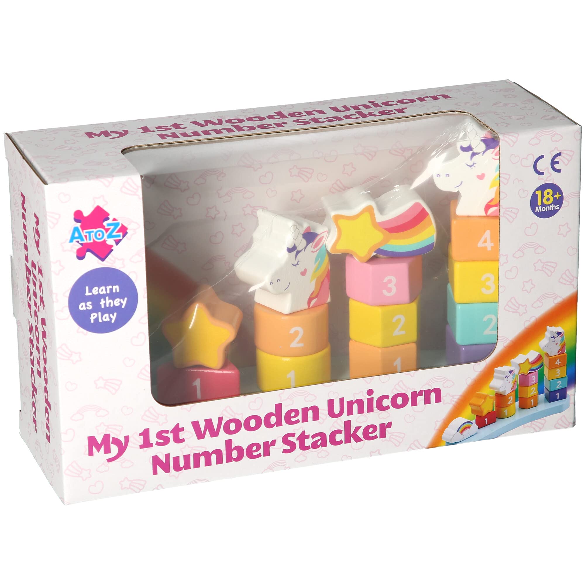 Atoz WOOD UNICORN STACKING NUMBERS