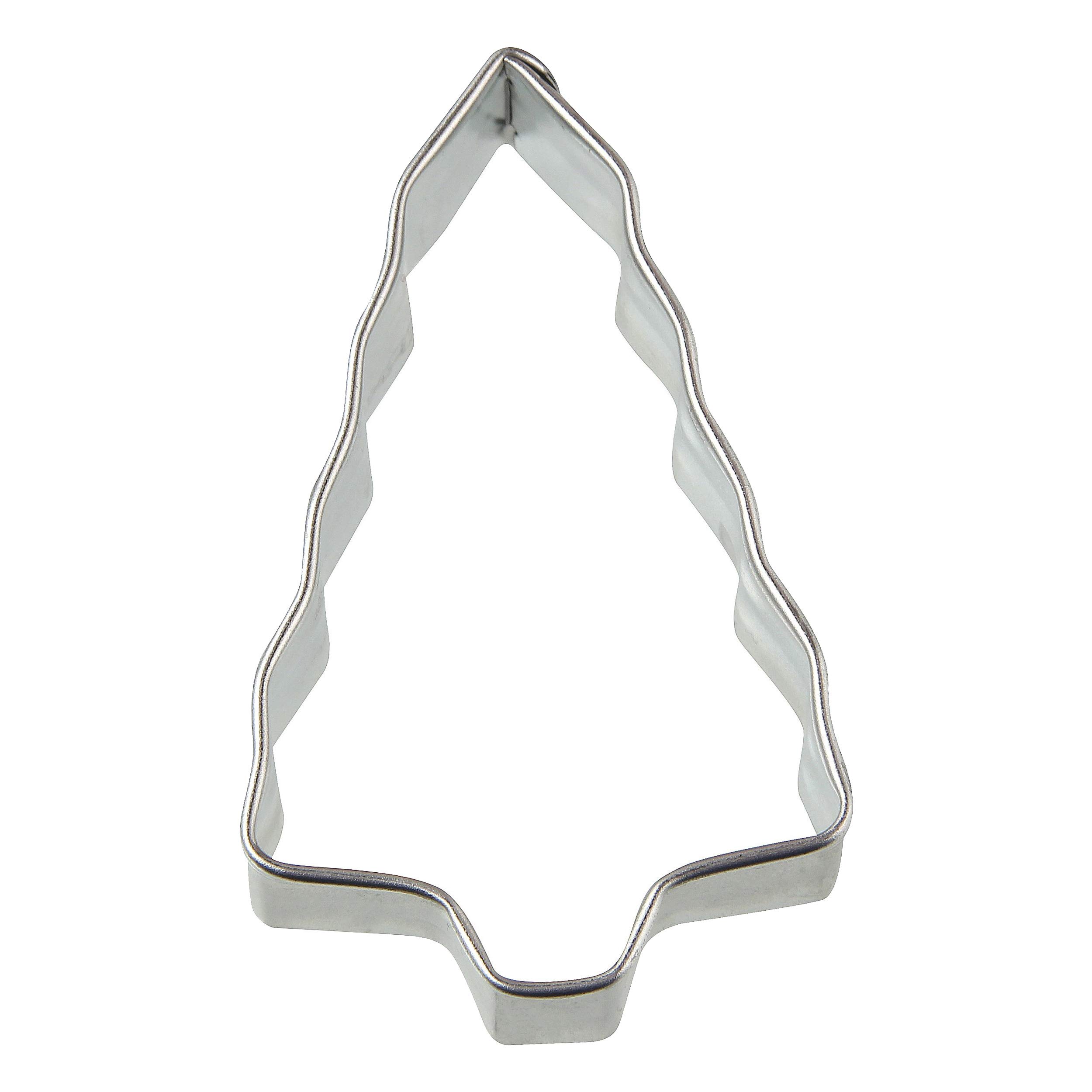 Zenker Cookie Cutter Patisserie fir tree 1.77x2.95x1,7cm in silver, Stainless Steel, 1.77 x 2.95 x 1