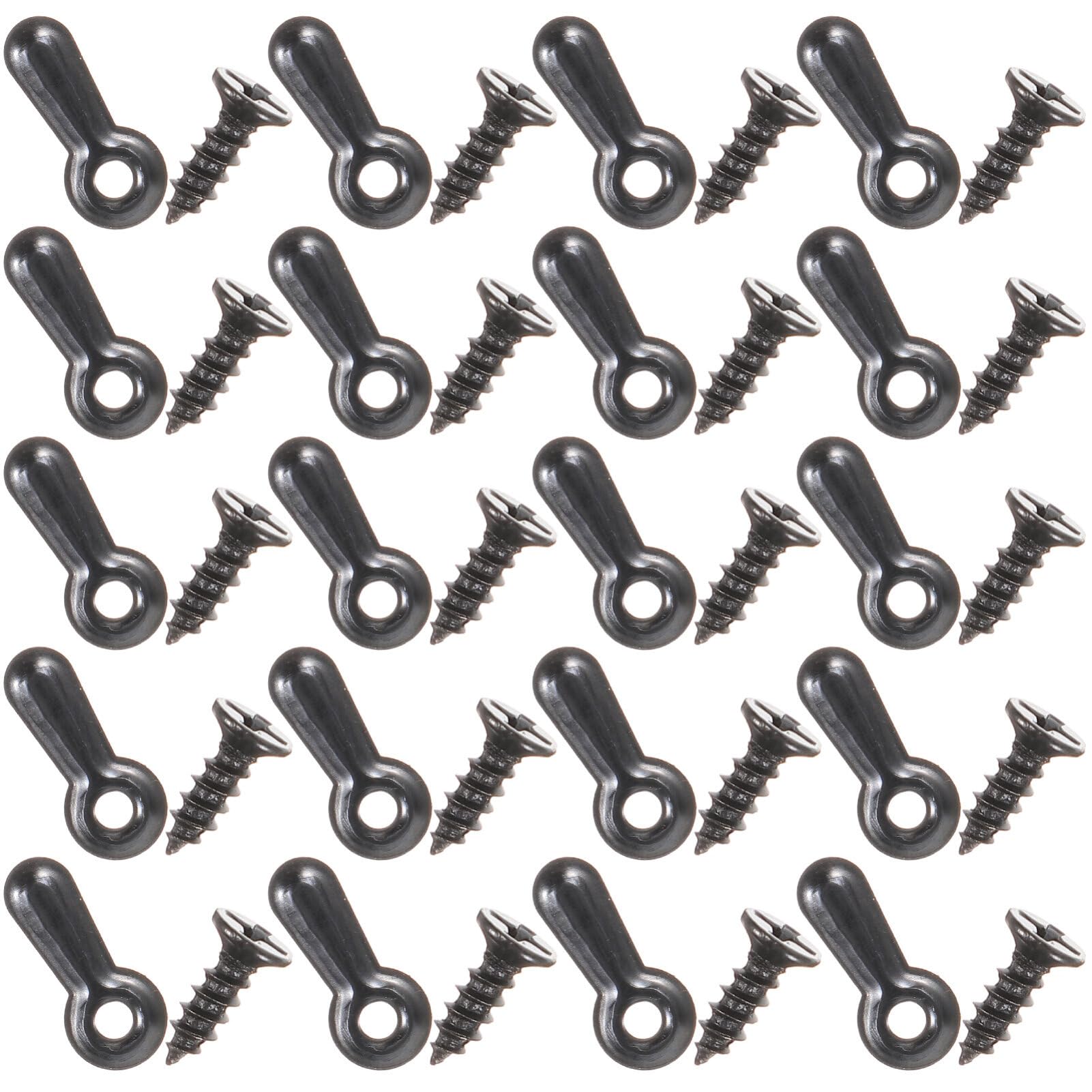 Heallily 200Pcs Frame Picture Turn Button Picture Frame Hanging Hangers Tablet Frame Locks with Screws for DIY Home Decoration (Black)