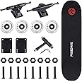 FREEDARE Skateboard 5"/5.25" Trucks and 52mm/54mm/60mm Wheels Set, whth Bearings, Tool, Riser Pads, Hardware Kit
