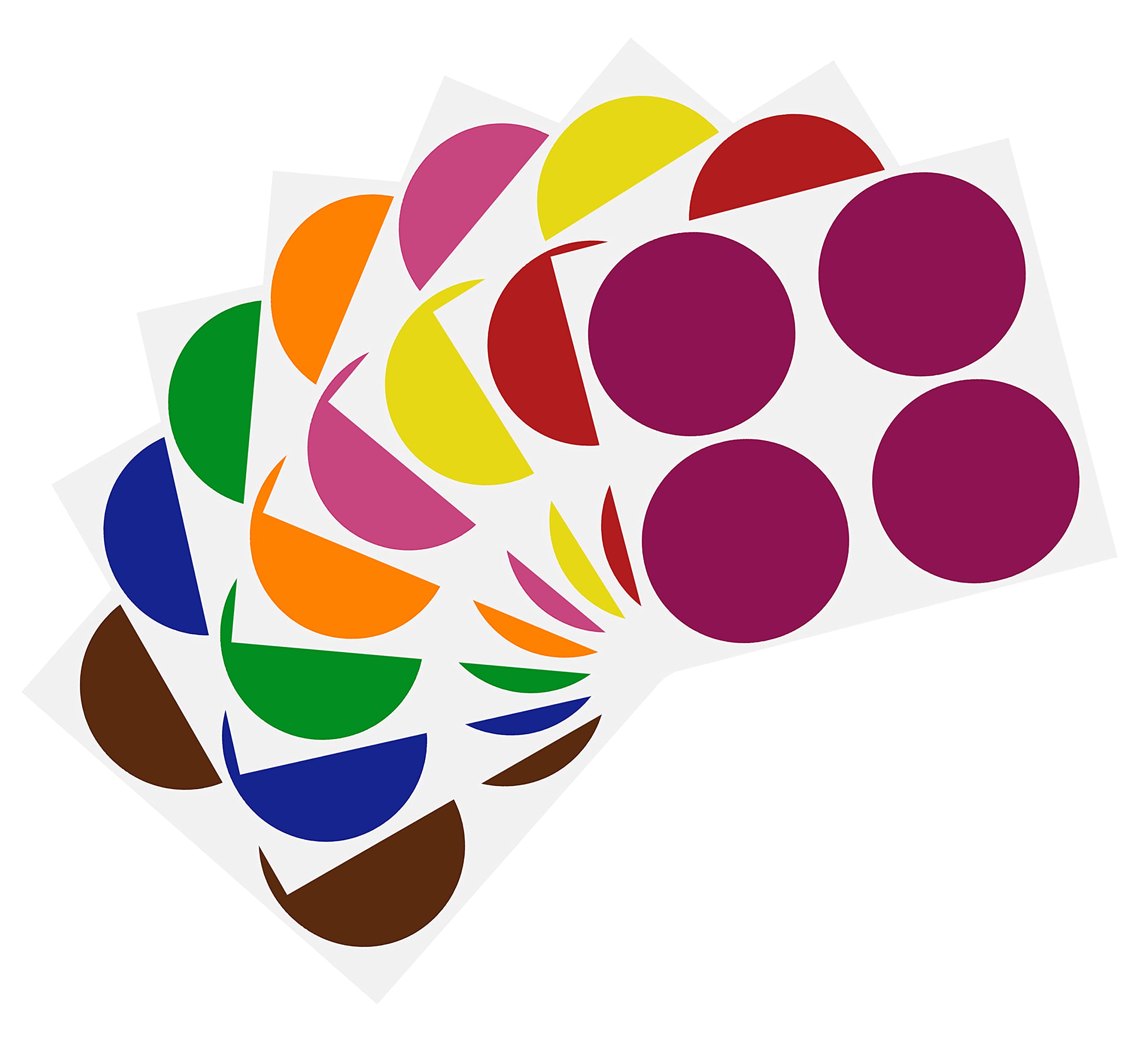 Royal Green Color Code Labels 75MM (7.5 CM) Colored Stickers 3 inch in 8 Colors - 64 Pack