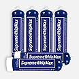 SupremeWhip Whipped Cream Dispenser with SupremeWhipMax Chargers Cylinder - Pure Culinary Gas, 0.95L (580 gram) Compatible with Standard Whippers- 1 Carton (6 Cylinders)