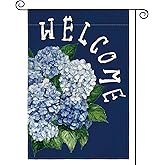 AVOIN colorlife Hydrangea Spring Summer Garden Flag 12x18 Inch Double Sided Outside, Seasonal Floral Welcome Yard Outdoor Flag