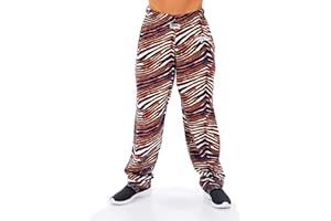 Zubaz NFL Men's Classic Zebra Print Team Logo Pants, Team Variation