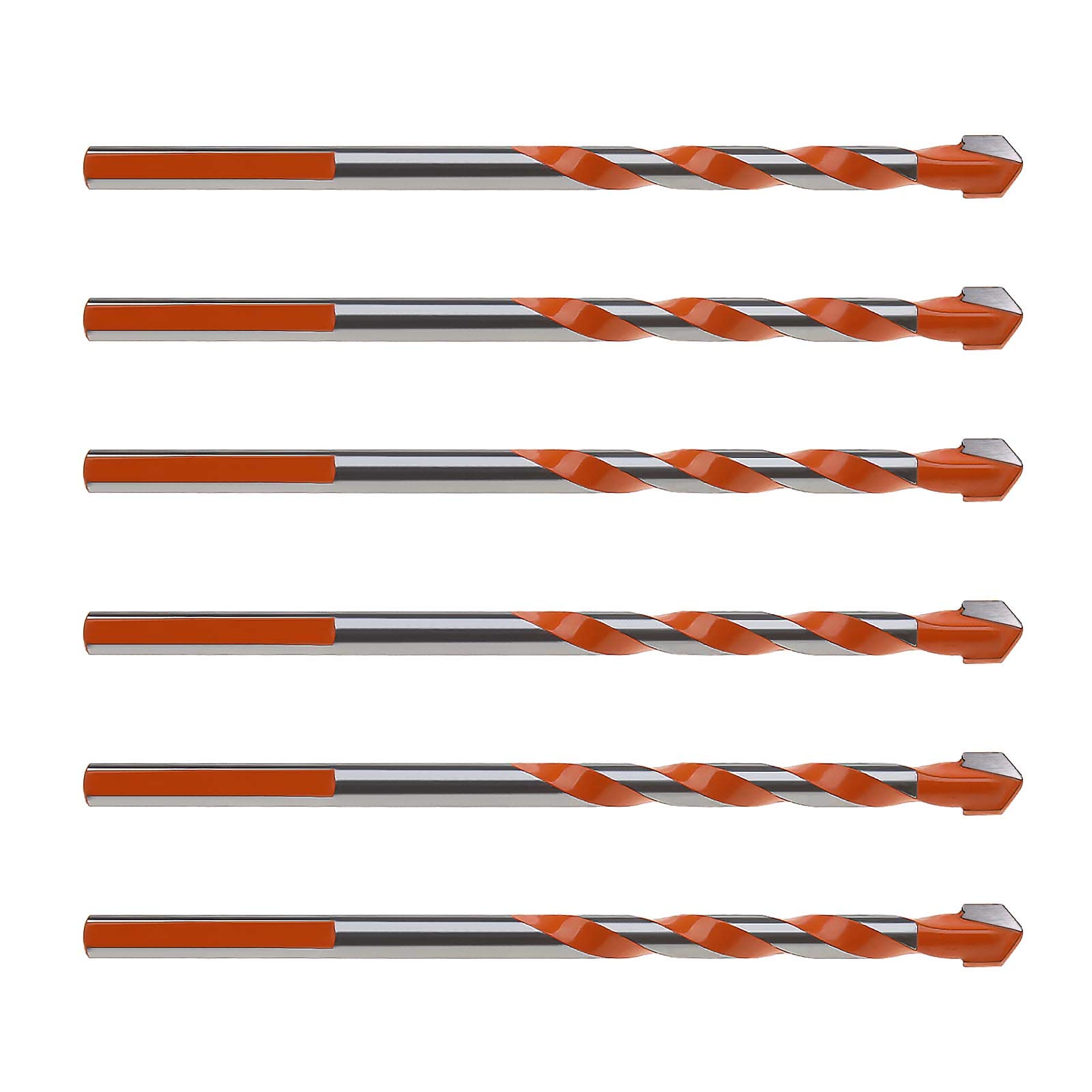 Be In Your Mind 10pcs 6mm Tile Drill Bits Carbide Twist Drill Bit Tip Multi-function for Tile Ceramic Concrete Marble Brick Glass Plastic Wood