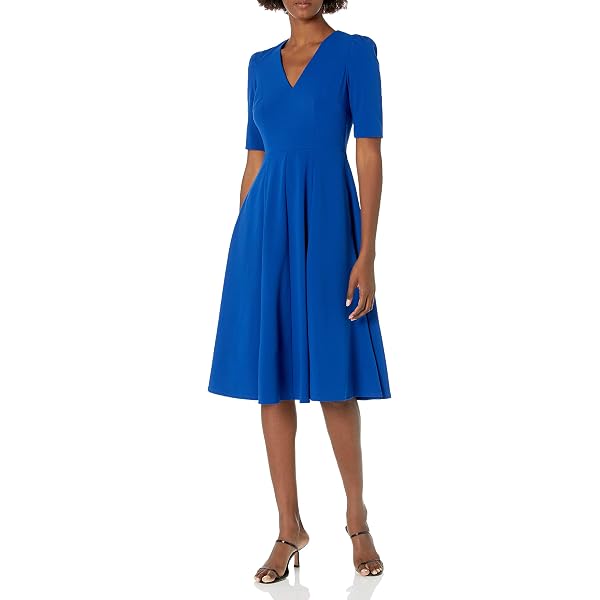 Anne Klein Jenna Drawstring MIDI Dress at Amazon Women's Clothing store