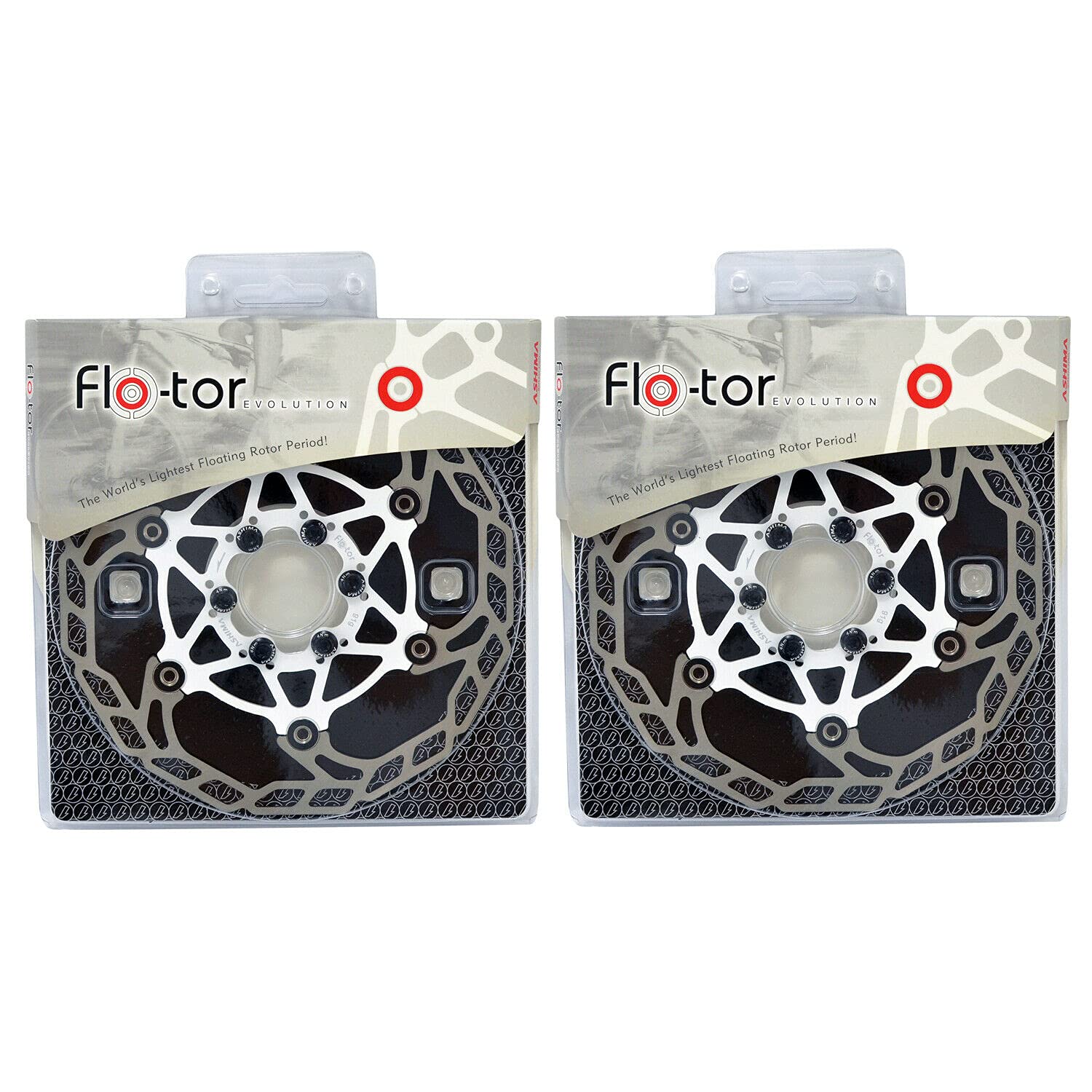 Ashima-LTD Flo-Tor ARF-3 Disc Flotor Rotor 6-Bolt, 160mm, 2PCS, White, AS2384
