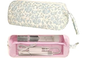 DADOP Shark Flex Style Travel case for Dyson Hair Dryer airwrap, Quilted Floral Hair Tools Travel Bag Organizer Accessories Holder, Curling Iron Carrying case for Shark Dyson Revlon