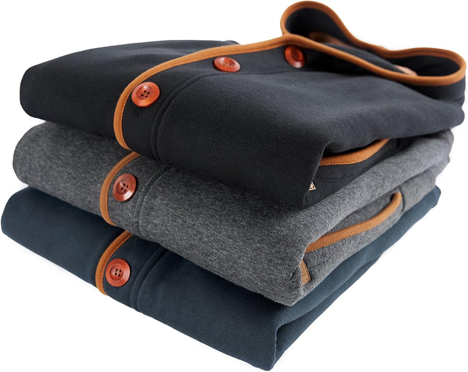 YuKaiChen Men's Fleece Hoodie Button-up Jacket Hooded Sweatshirt at  Men’s Clothing store