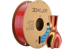 3DHoJor Silk PLA Filament 1.75mm Black Red Gold Triple Color PLA 3D Printer Filament 3 in 1 Coextrusion 1KG Spool(2.2lbs) 3D Printing Filament Dimensional Accuracy +/- 0.03mm