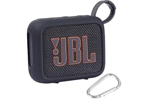 Silicone Cover Replacement for JBL GO4 Waterproof Bluetooth Speaker (Black)