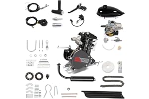 PEXMOR 50cc Bicycle Engine Kit, 2 Stroke Bike Motor Kit Gas Motorized Bike Conversion Kit, Gasoline Petrol Bicycle Motor Refit Full Set for 26-28" Bikes with V-Frame,Super Fuel-efficient