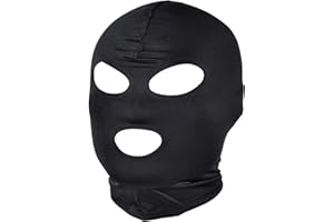 Soochat Full Cover Spandex Zentai Hood Mask Elastic Breathable Open Eyes And Mouth Cosplay Halloween Costume Hood Mask