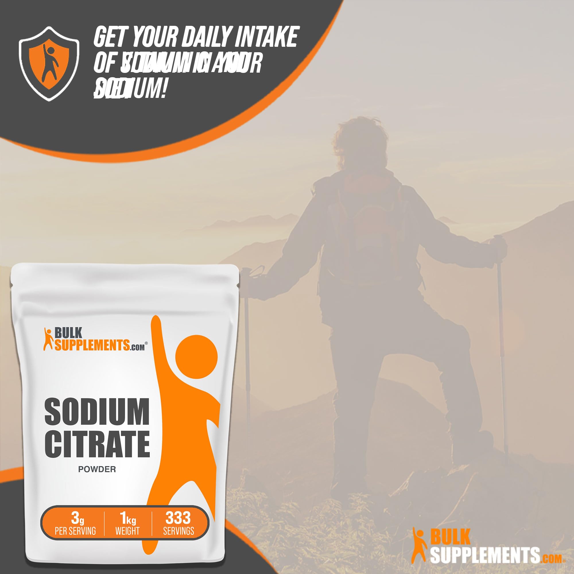 BulkSupplements.com Sodium Citrate Powder - Sodium Citrate Food Grade, Emulsifier, Flavor Enhancer - Gluten Free, 3g per Serving, 1kg (2.2 lbs) (Pack of 1)