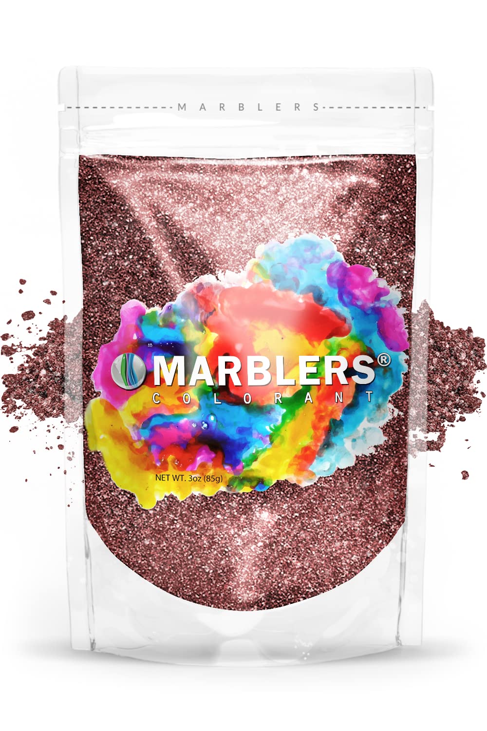 MARBLERS Red Mica Powder [Jasper Pearl] 3oz (85g) | Cosmetic Grade | Epoxy Resin Pigment | Dye | Non-Toxic, Vegan, Cruelty-Free | Lip Gloss, Nails, Body Butter | Bath Bomb, Candle & Soap Making