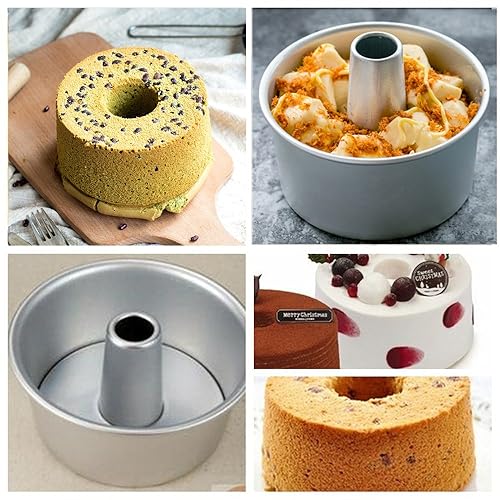 Bezall Angel Food Cake Pan, inch Round Chiffon Cake Mold Aluminum Tube  Pan Baking Cake Mould with Removable