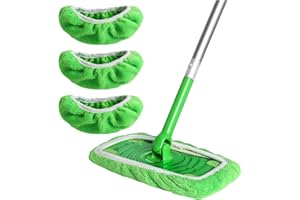 ZEHRAI Reusable Microfiber Mop Pads Compatible with Swiffer Sweeper Mop, 3 Pack Dry Sweeping Cloths & Wet Mopping Cloths, Washable Mop Pads Refills for Hardwood Surface Floor Cleaning (Mop is Not Included)