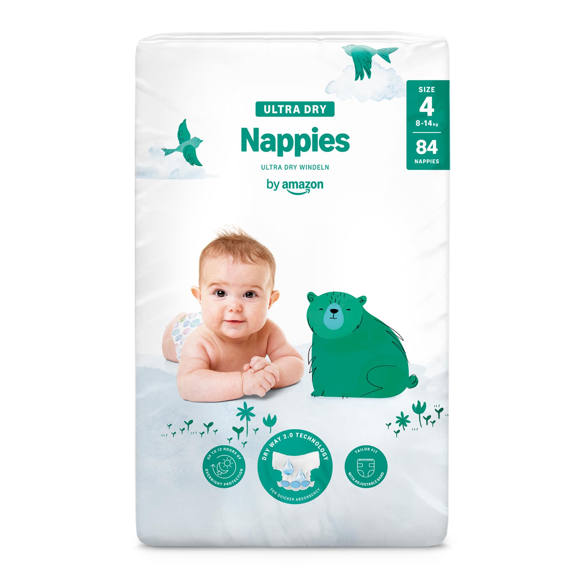 By Amazon - 84 Ultra Dry Nappies - Size 4 (8-14 kg) (Previously a Mama Bear Brand, Same Product) — image 1