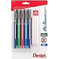 Pentel Clic Eraser - Retractable Eraser with Pen Style Grip - Pack of 5 Assorted Colors with 3 Refills - Big Pencil Eraser for Drawing, Art, Office, and School Supplies, for Adults & Kids