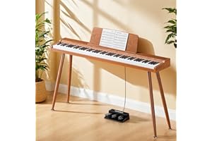 TERENCE Keyboard Piano Electric 88 Key Piano keyboard: 88 Key keyboard Piano Semi-Weighted Full Size Premium Sound MIDI Headphone Jack Triple Pedal Compact Design for Beginners to Professionals