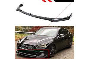 CUZTOM TUNING Fits for 2018-2020 Infiniti Q50 Base Premium Glossy Black Front Bumper Lip Spoiler Splitter