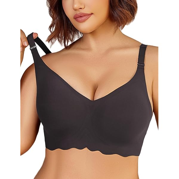 Wireless Comfort Bra For Women - Seamless Push Up Bra With Molded Cups, No Underwire Support