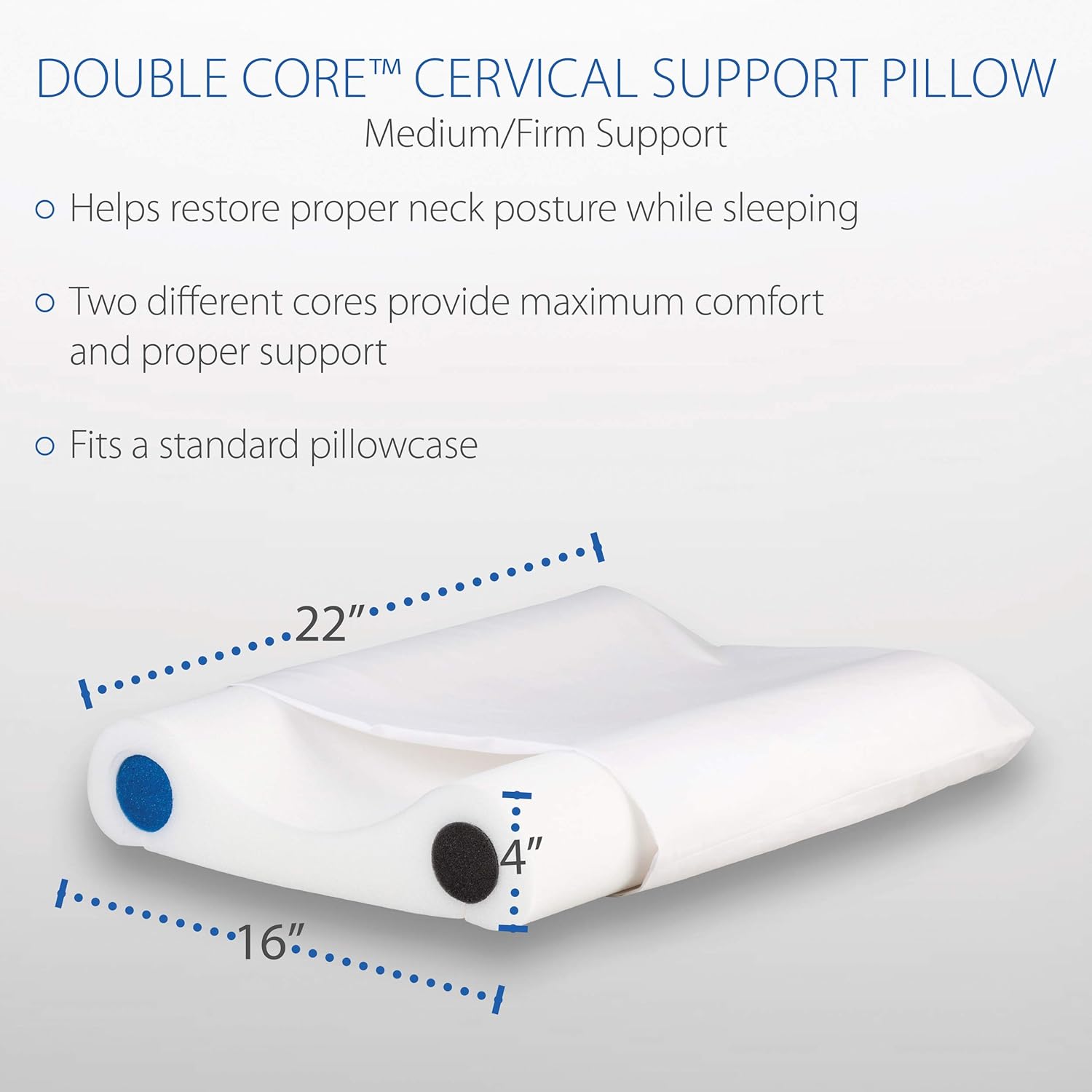 Amazon Com Core Products Double Core Foam Pillow Medium Firm