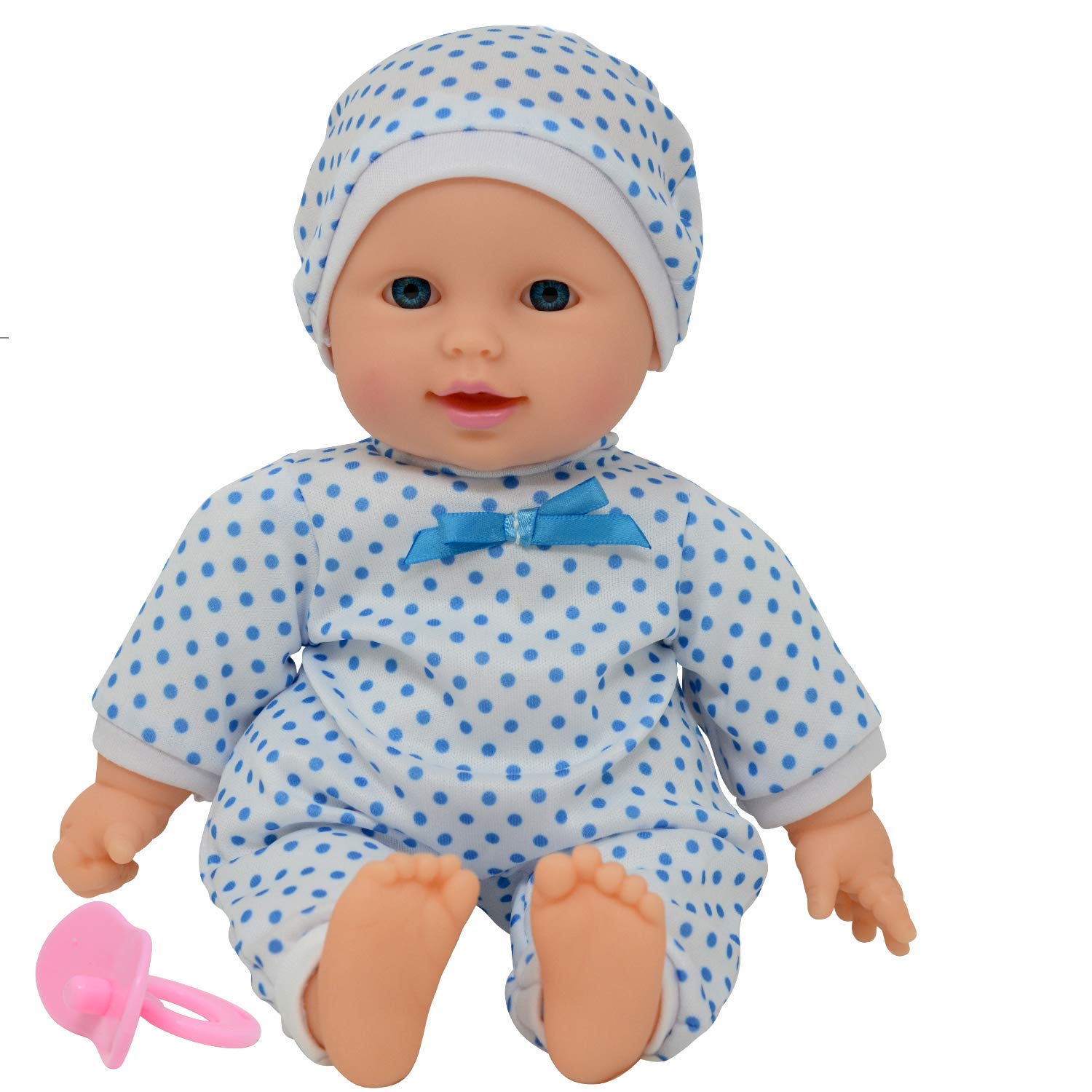 The New York Doll Collection 11 inch/28 cm Soft Body Boy Baby Doll in Gift Box - Doll Dummy Included - Toy Dolls for Boys and Toddlers, B168