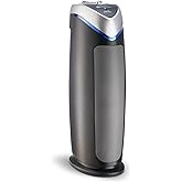 GermGuardian HEPA Air Purifier for Home, Large Rooms - 743 Sq. Ft. with HEPA Air Filter, UV-C Light & Odor Reduction, AC4825E, 22" Tower, Gray
