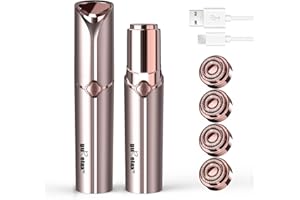 Hair Removal Device, Facial Hair Removal for Women- Gurelax Womens Hair Remover Painless Face Hair Removal/Shavers for Chin Upper Lip Peach Fuzz-Included 4 x Replacement Heads