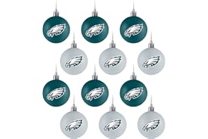 FOCO NFL Team Logo 12-Pack Ball Hanging Tree Holiday Ornament Set