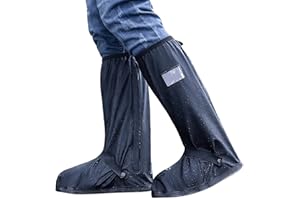 RAYGARD Rain Shoes Cover, Non-Slip Rain Boot Shoes Cover with Zipper, Reflector for Men Women (L)