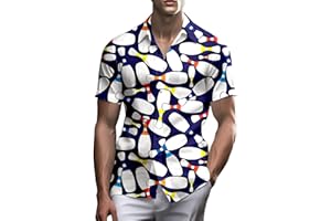Stazary Neon Shirts for Men Button Up Shirts,Mens Neon Shirt Hawaiian Shirt for Men,Mens Beach Shirts Neon Clothes