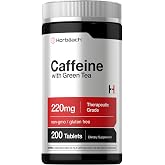 Horb&auml;ach Caffeine Pills 220mg | with Green Tea | 200 Tablets | Vegan, Non-GMO &amp; Gluten Free