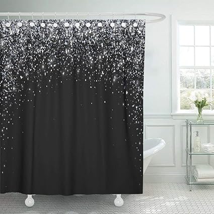 Amazon Com Emvency Fabric Shower Curtain Curtains With Hooks Blue