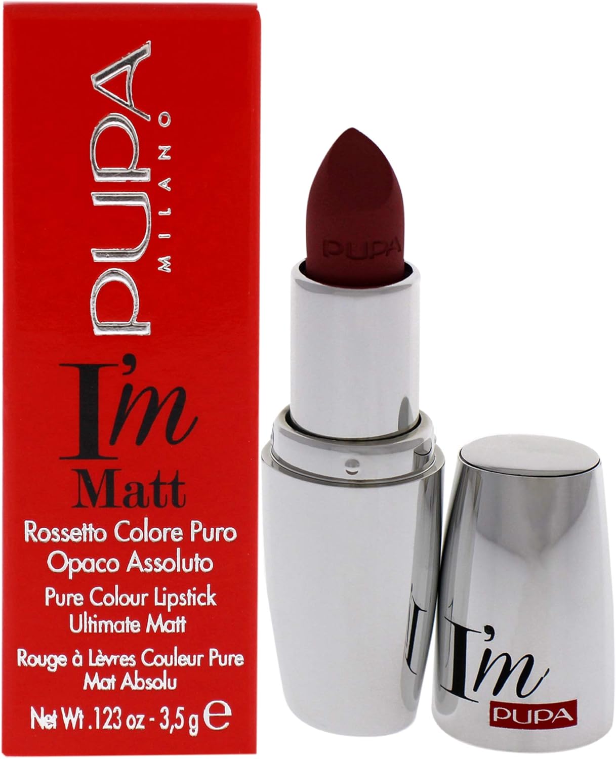Pupa Milano I Am Matte Pure Colour Lipstick - 012 Angel Rose For Women 0.123 oz Lipstick, 3.5 g (Pack of 1)