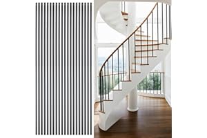 GRMIKBU 20Pack Wrought Iron Plain Balusters 1/2 Inch x 44 Inch Square Stairs Baluster Deck Balusters Plain Bar Balusters Iron Stairing Balusters Hollow Satins for Indoor Stairs Black