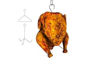 SafBbcue Turkey Deep Fryer Lifting Hook and Rack Kit - Vertical Hanger With Lifter for Fry Pot - Fryer Accessory Kit