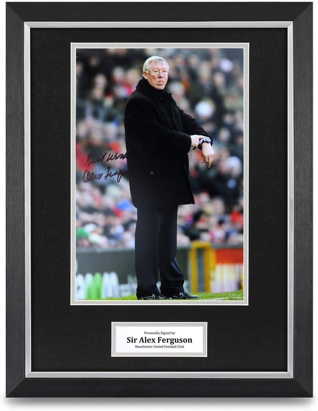 Sir Alex Ferguson Signed 16x12 Framed Photo Display Man Utd Memorabilia COA